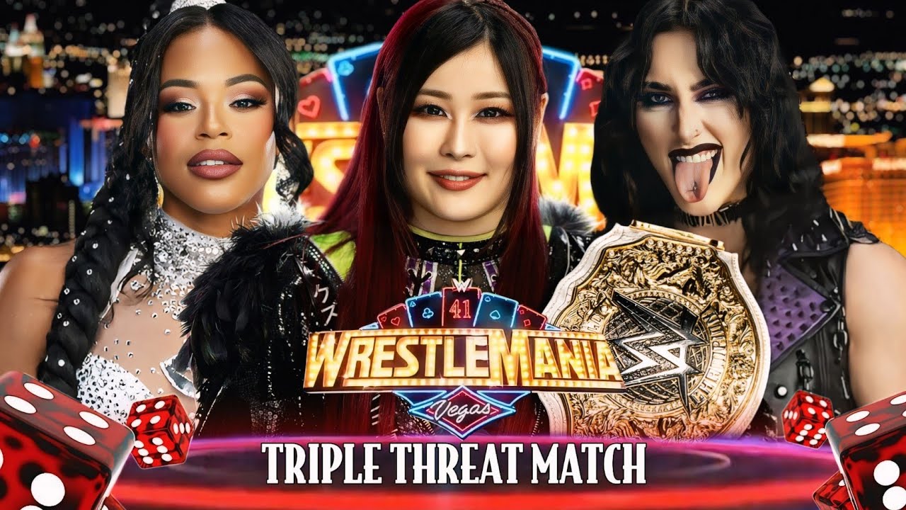 WWE 2K25 | Triple Threat Match - Iyo Sky VS Rhea Ripley VS Bianca Belair | WrestleMania 41
