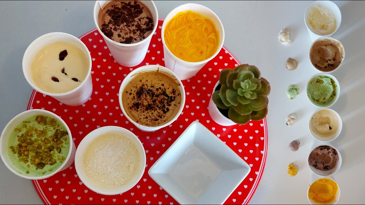 6 different types of ice cream recipes Homemade Ice-cream (No Machine) Easy and Quick Ice Cream