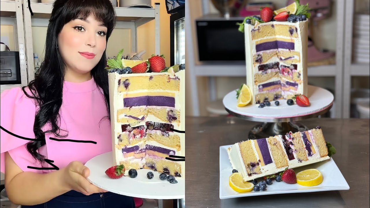 الكيك الروسي بحشوات جد رائعة بجميع اسرار نجاحه 🫐🍓🍋
