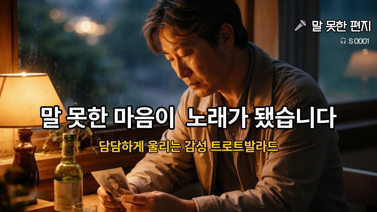 [트로트 발라드] 말 못한 마음이 노래가 됐습니다｜중년 감성 트로트발라드 #중년감성 #7080감성 #위로노래