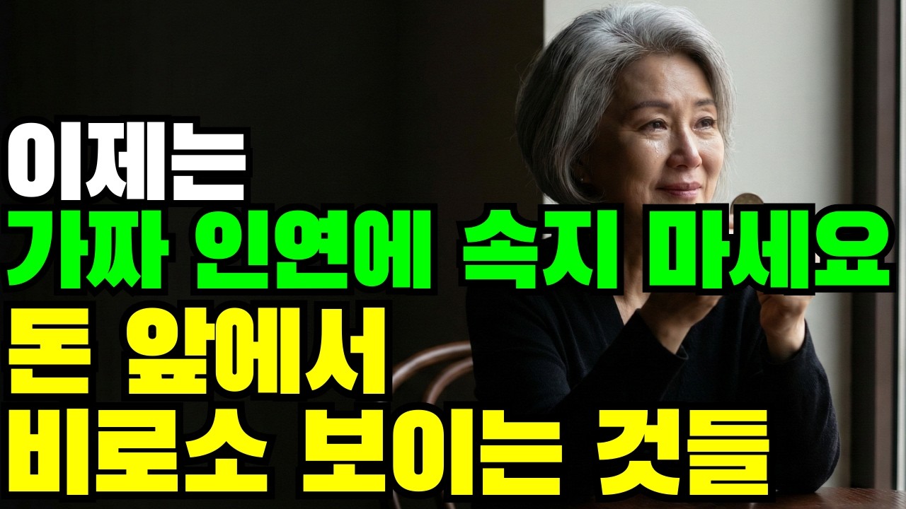 나이 들어 사람 무서운 건 돈 때문이 아닙니다  돈 앞에서 비로소 보이는 인간의 본성