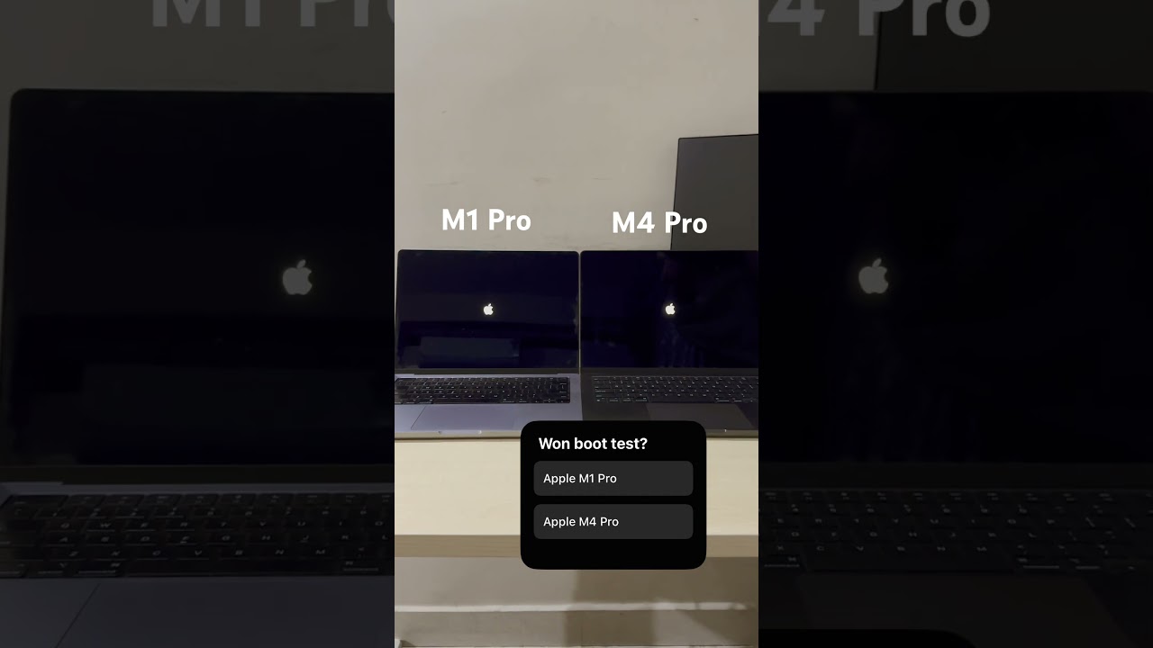 M1 vs M4 Pro Boot Test #macbookpro #m4prochip #m1pro #applem4pro