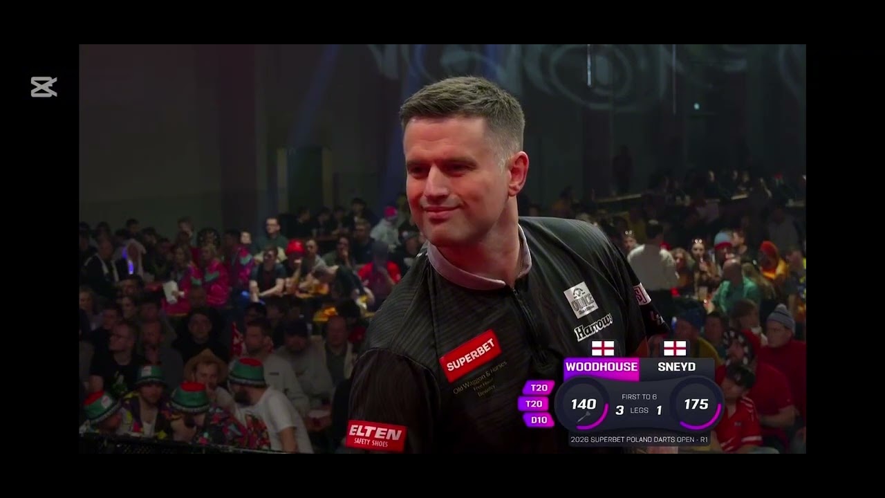 luke woodhouse vs carl sneyd poland darts open round 1
