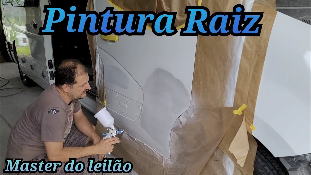 Pintura parcial na Renault Master do leilão. Como é feito um retoque