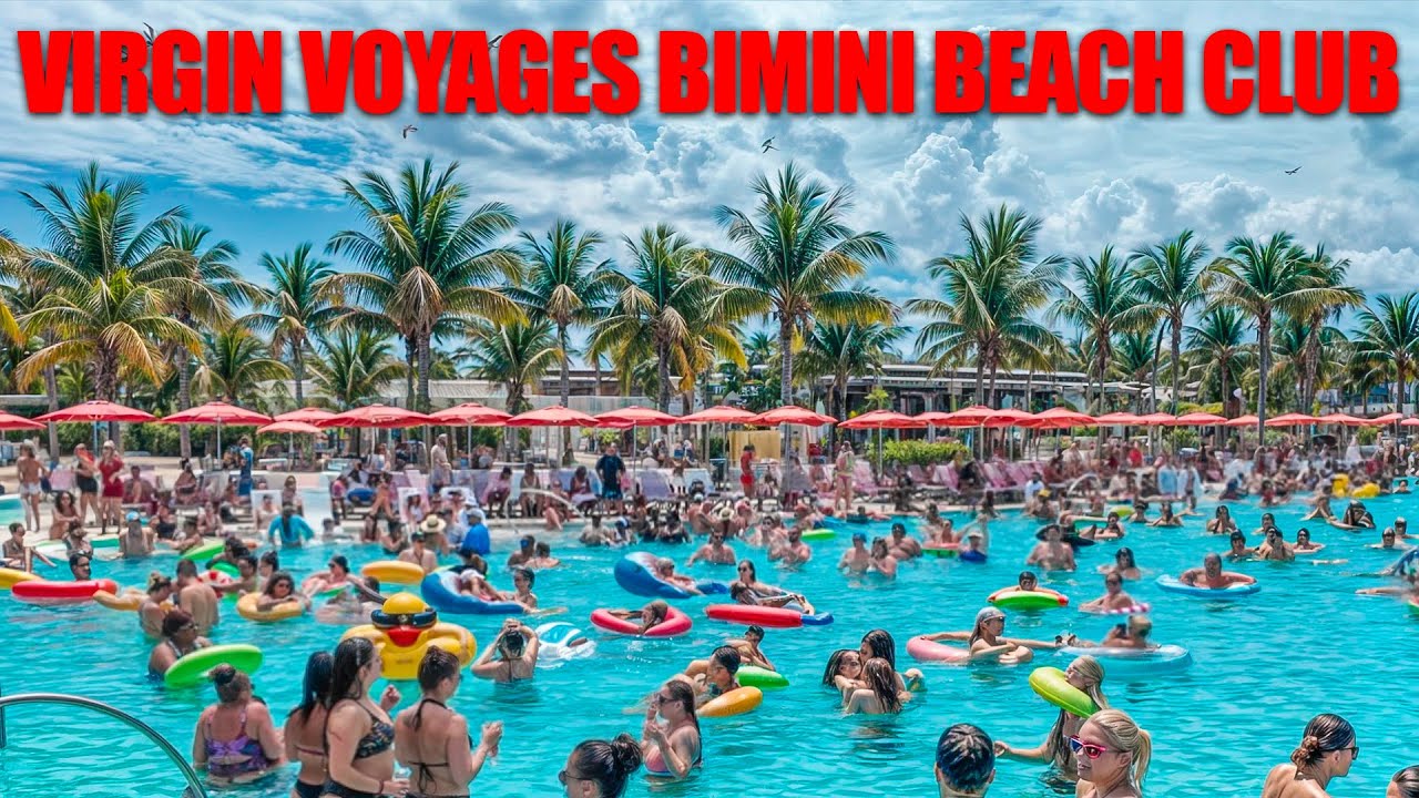 Exploring Bimini Beach club with Virgin Voyages | Travel Vlog