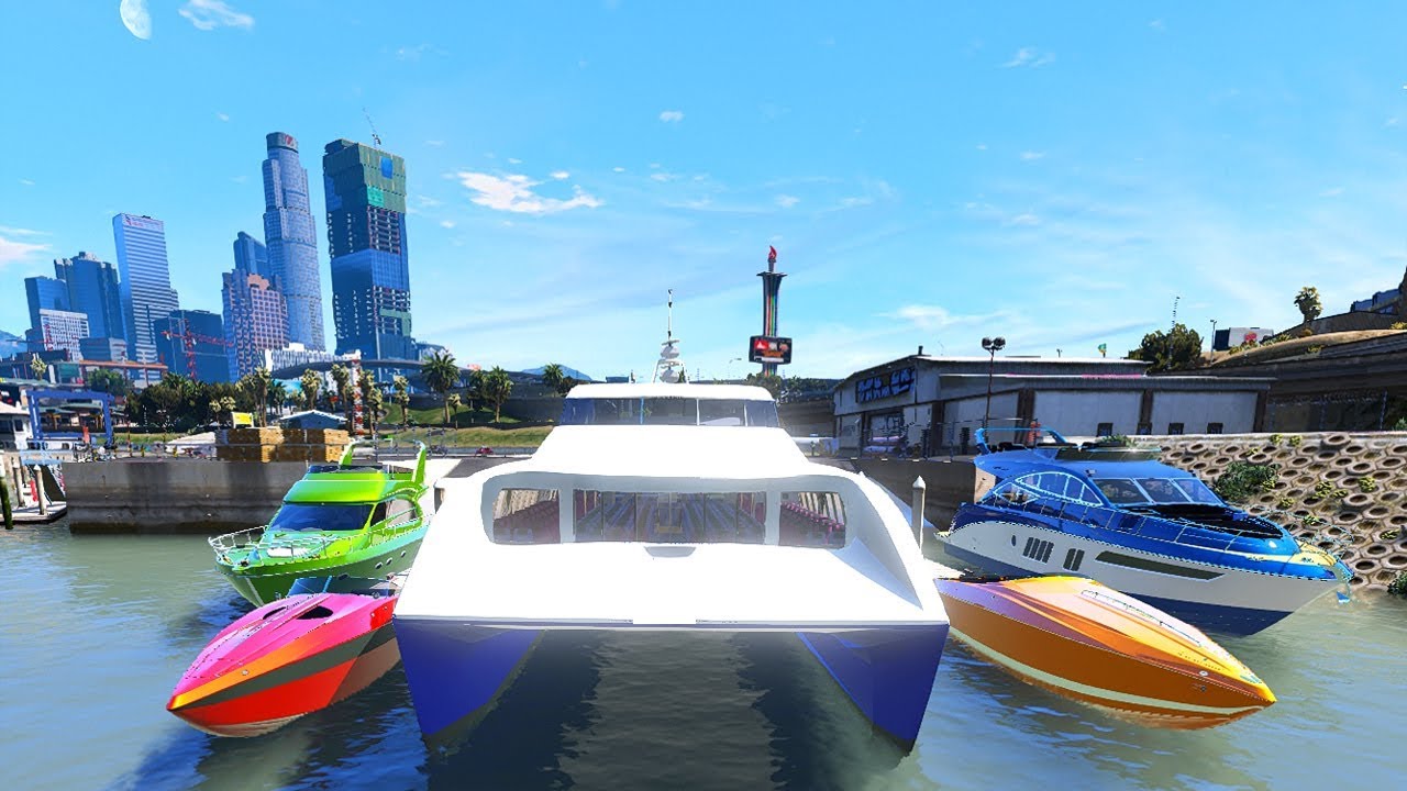 GTA 5 ✪ Stealing Luxury Expensive Yachts And Boats with Trevor ✪ (Real Life Mod)#3