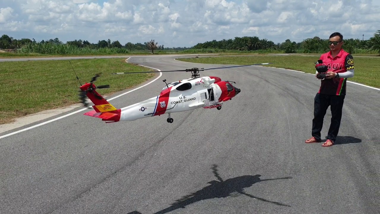 Super Scale Roban 700 Jayhawk U.S Coast Guard RC Helicopter Flying Footage @ Dato Sagor Circuit
