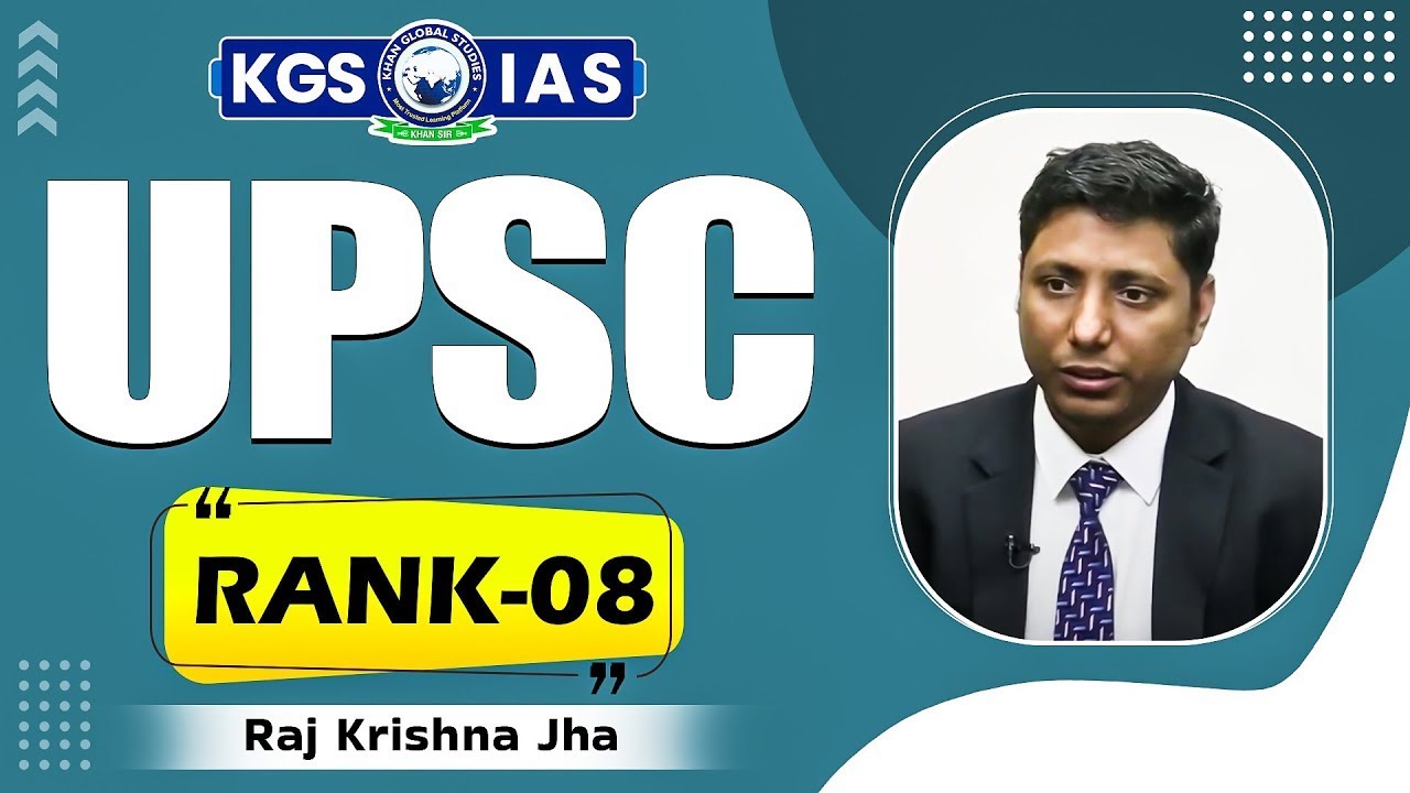 Raj Krishna Jha AIR 8 Rank 🏆 UPSC CSE 2024 | UPSC Mock Interview | IAS Topper | Khan Global Studies