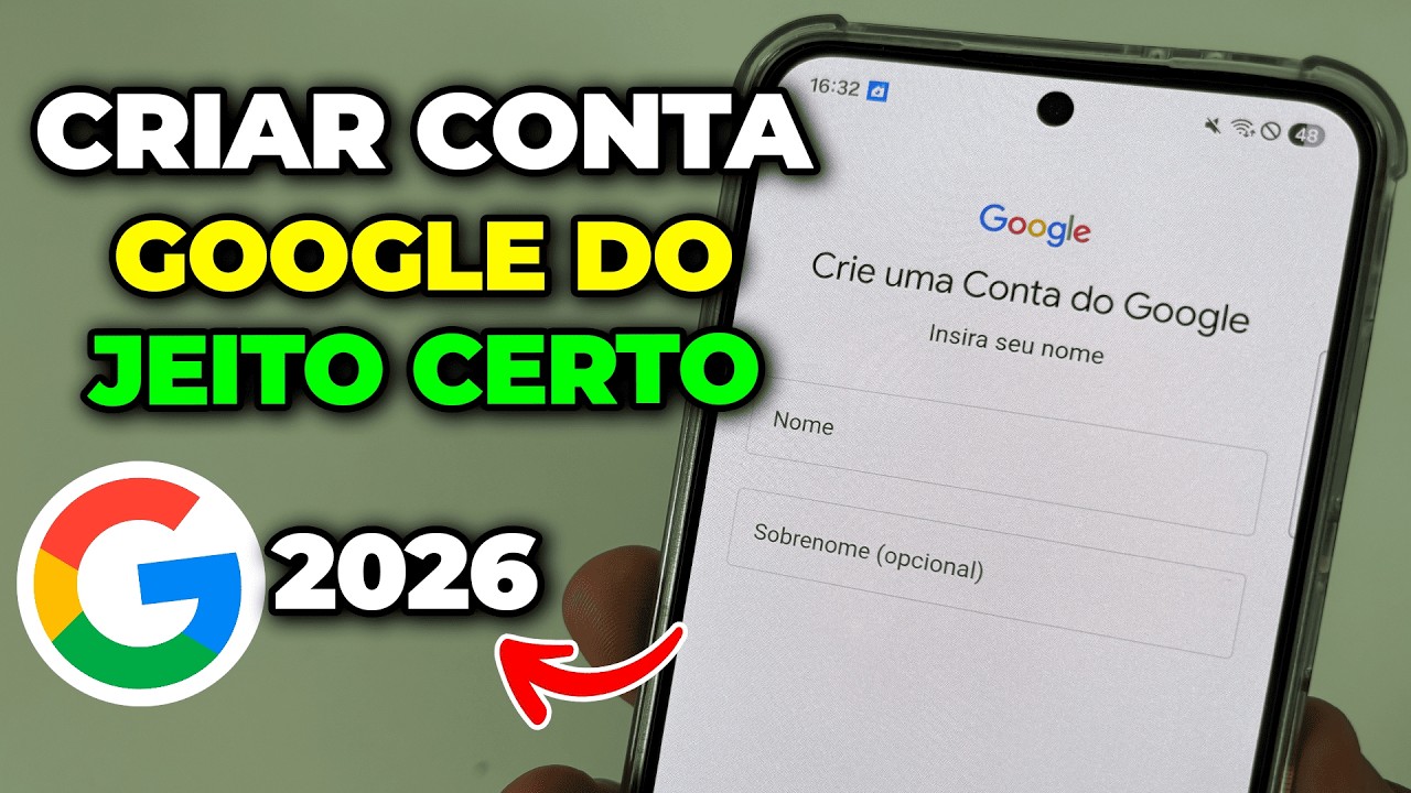 COMO CRIAR UMA CONTA GOOGLE OU GMAIL PELO CELULAR - Novo Jeito!