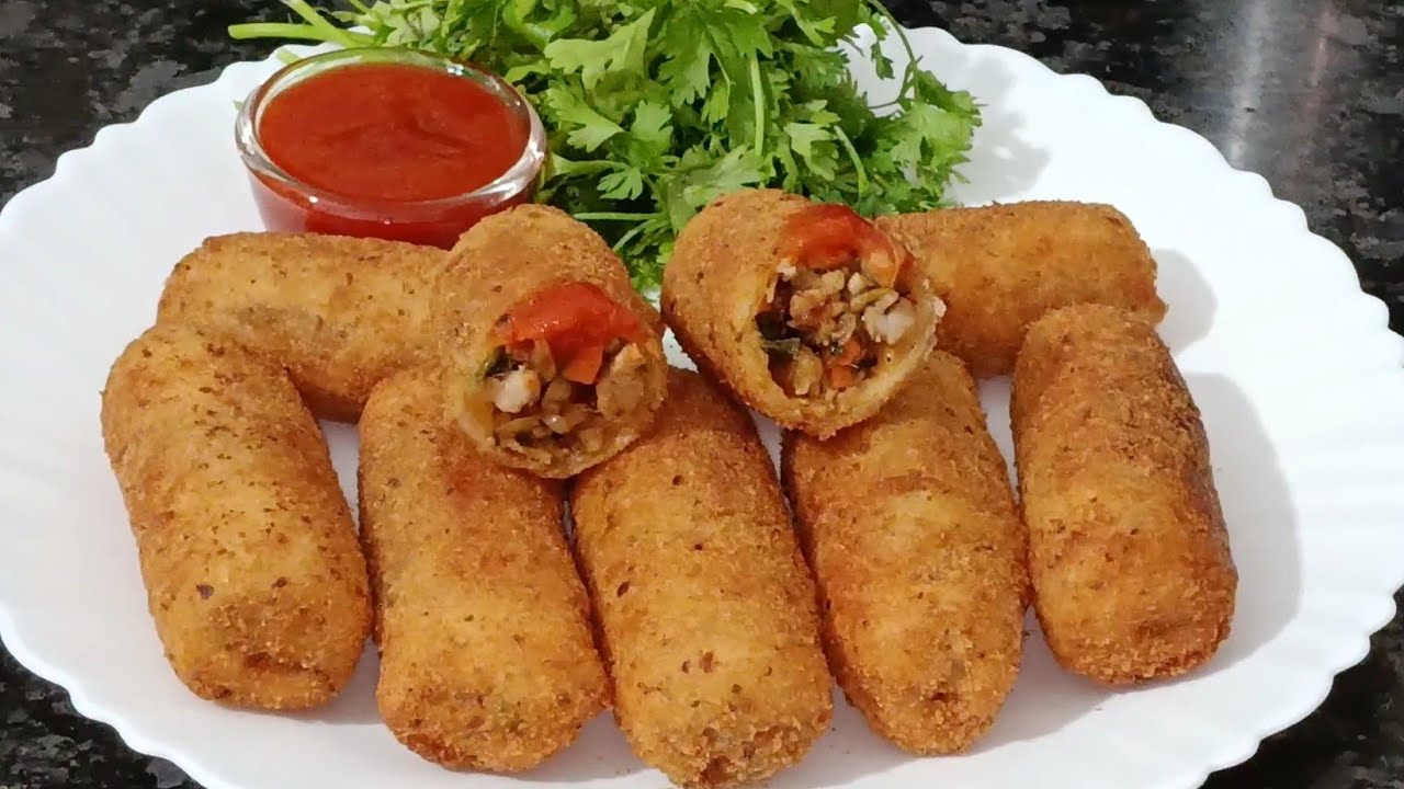 इफ्तारी के लिए क्रिस्पी चिकन ब्रेड रोल Crispy Chicken Bread Roll Recipe | for Iftar |Ramadan Special