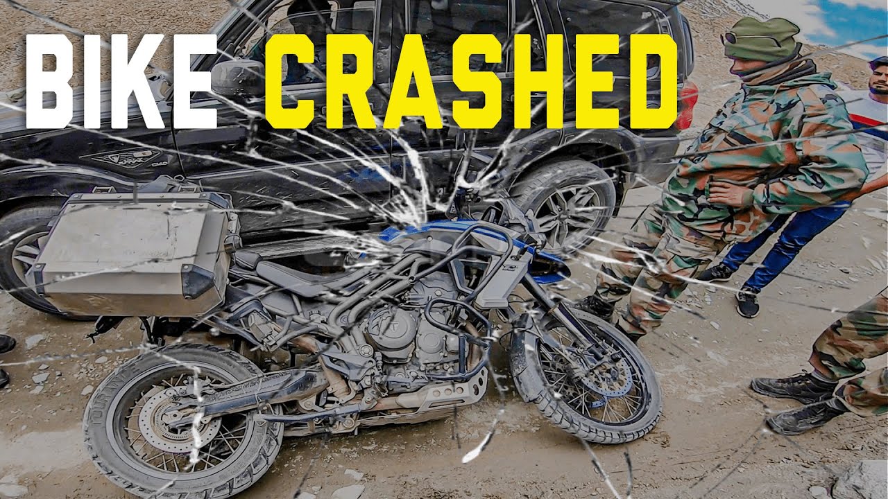 CRASHED my TRIUMPH TIGER in PANGONG lake | MSK Vlogs