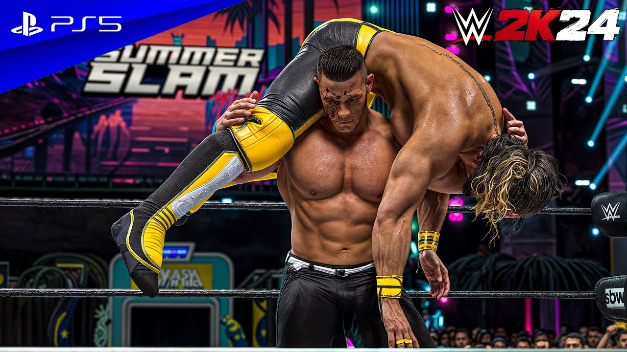 WWE 2K24 - Seth Rollins vs. John Cena | WWE Title vs  United States Title Match | PS5™ [4K60]