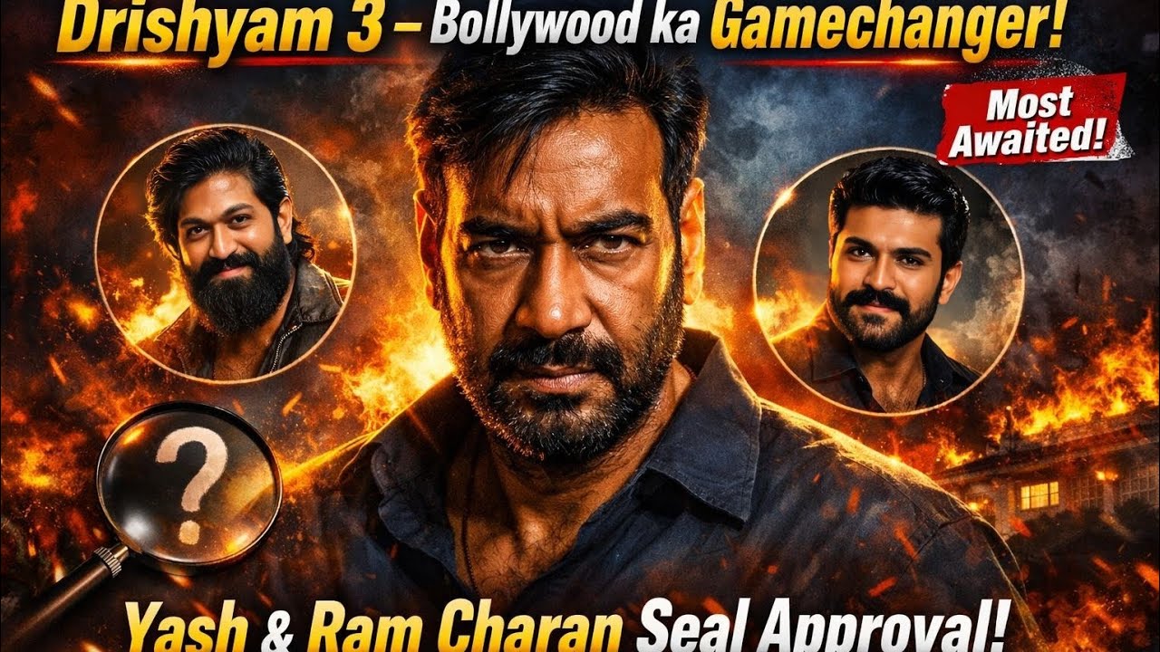 Drishyam 3 BIG UPDATE 🔥 Ajay Devgn Ka Gamechanger | Yash & Ram Charan Ne Kiya Seal Approval? 😱