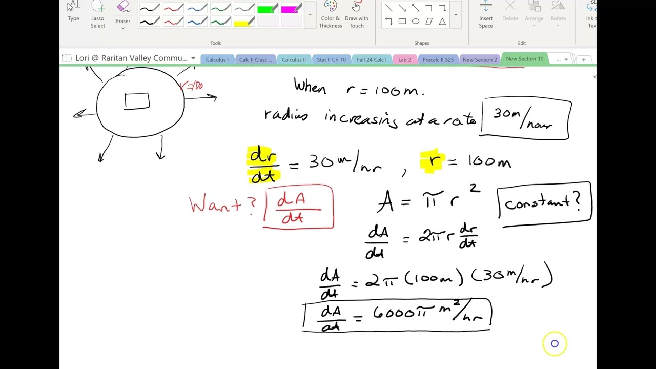 Related Rates Examples