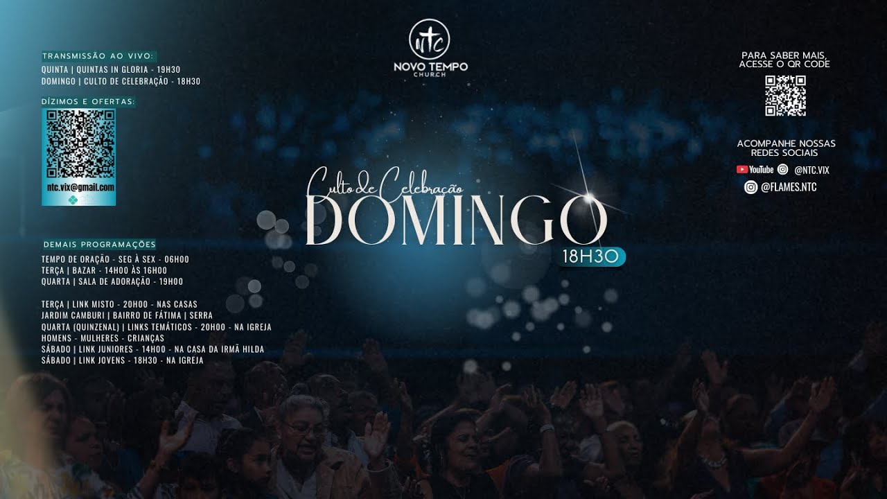CULTO DE CELEBRAÇÕES - NOVO TEMPO CHURCH