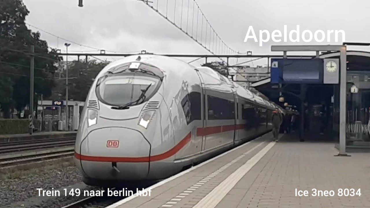 Aankomst en vertrek ice 3neo in Apeldoorn 