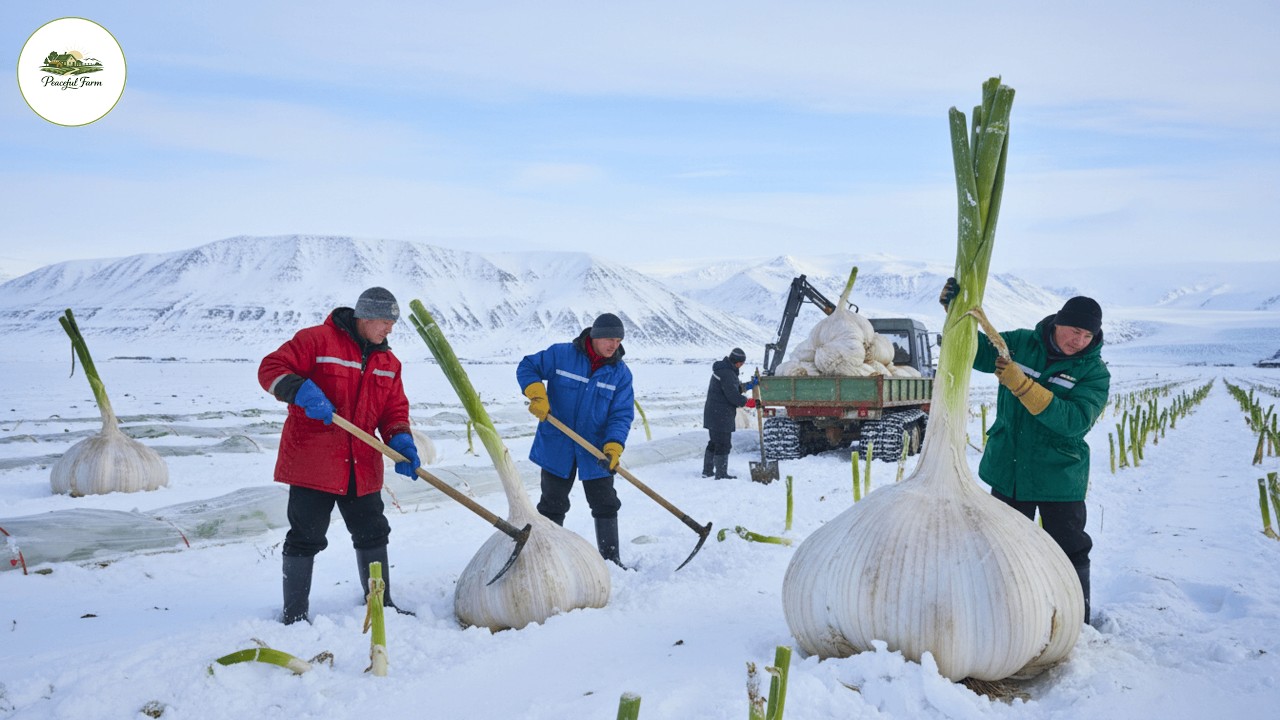 ASMR Relaxing Countryside | How Greenlandic Farmers Grow And Harvest Garlic