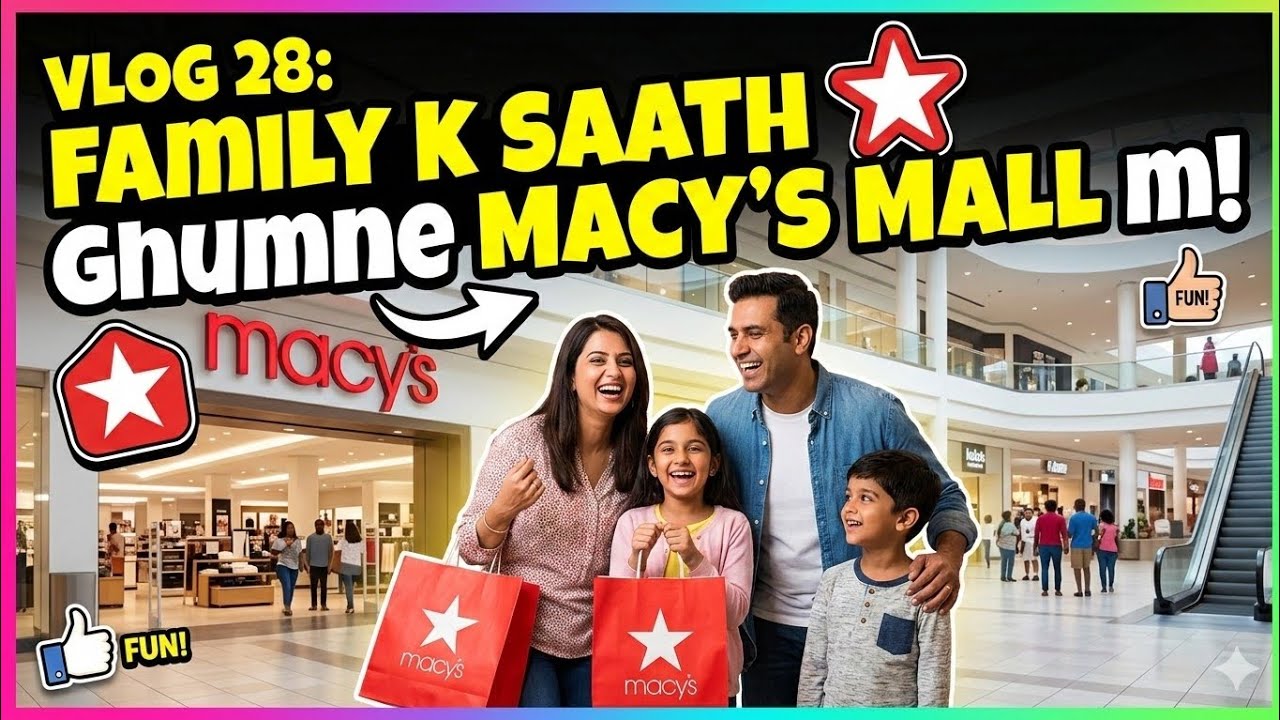VLOG 28: Macy's Mall Mein Family Ke Saath Full Masti! 🛍️✨