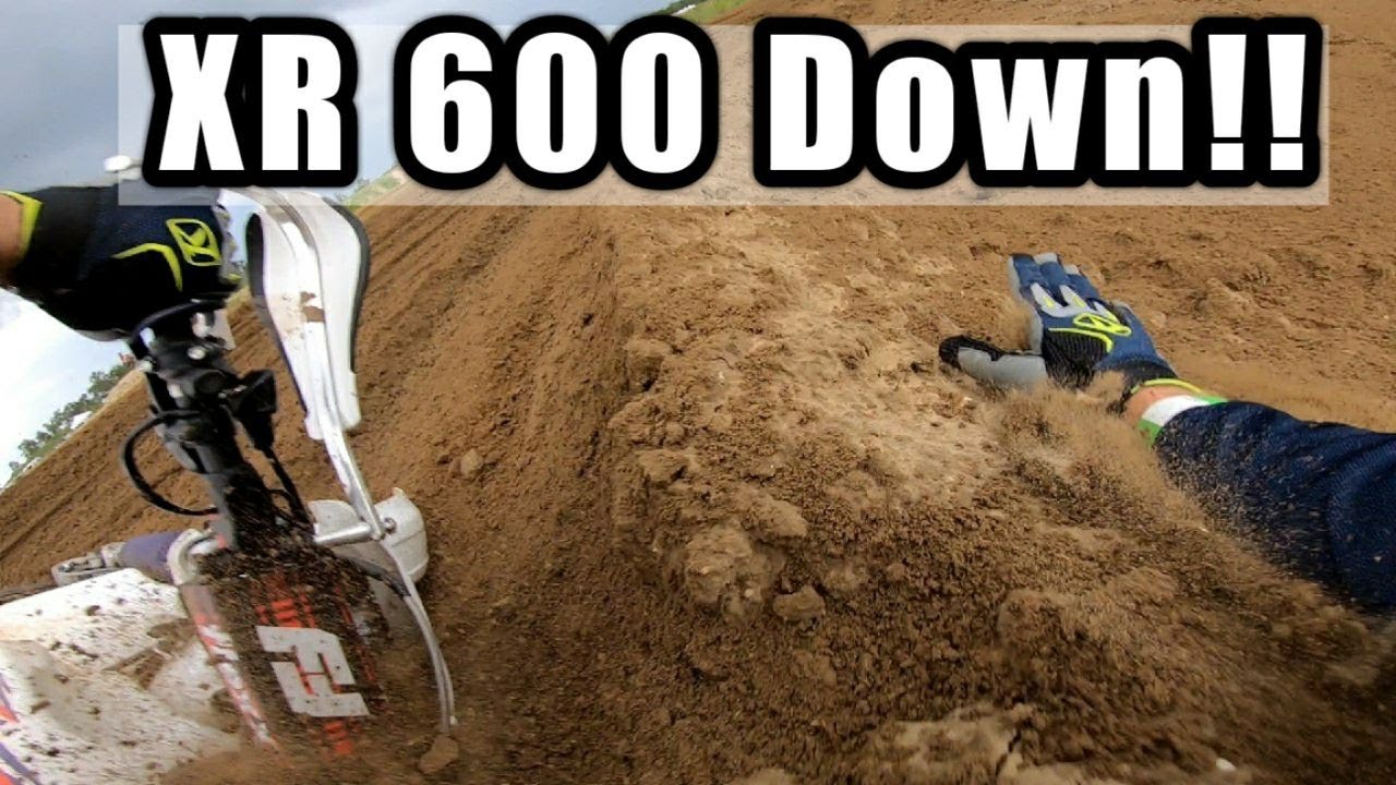Jumping and crashing the XR600R