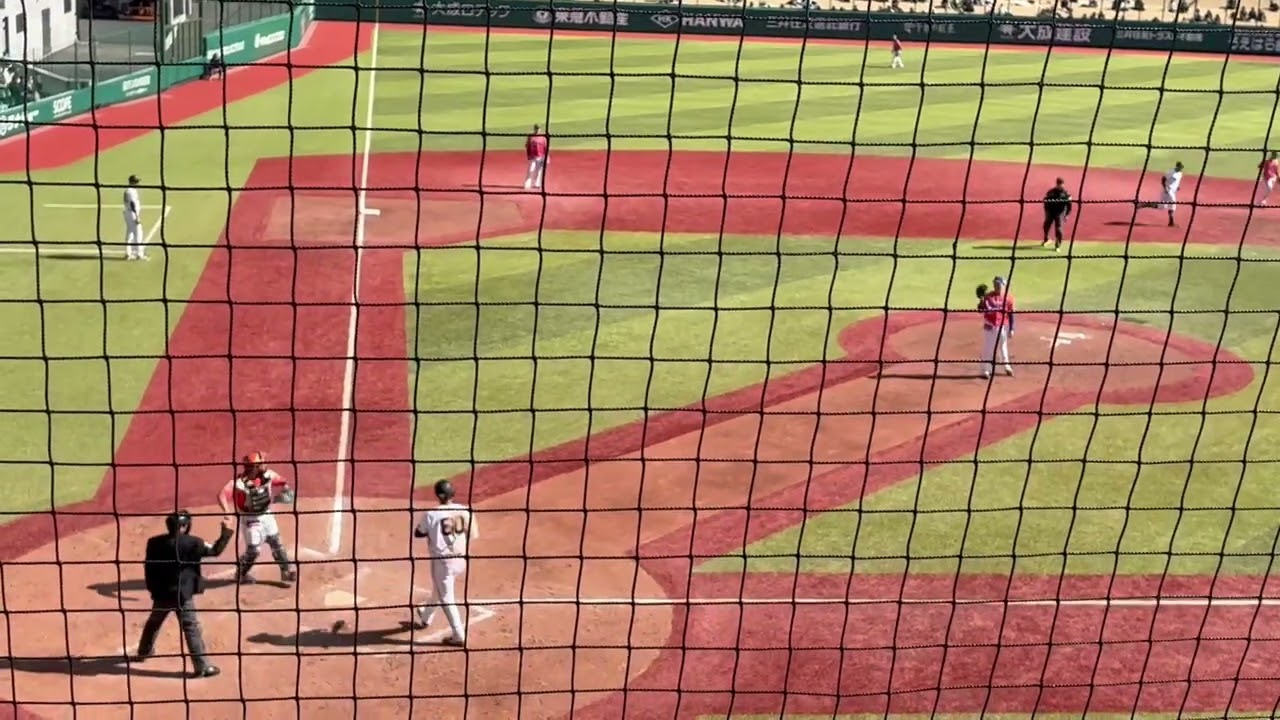 オイシックス対巨人　3回裏　藤井健翔タイムリーツーベース