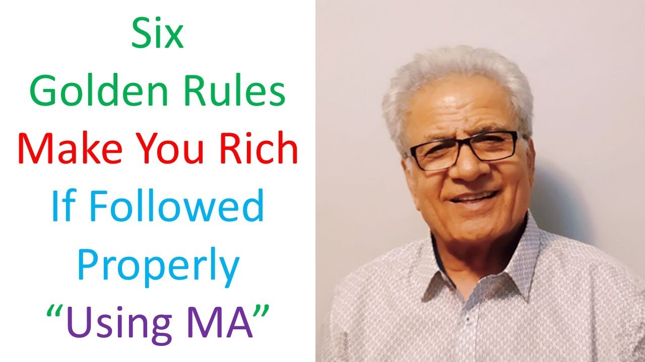 Six golden rules to make you rich using moving average if followed properly