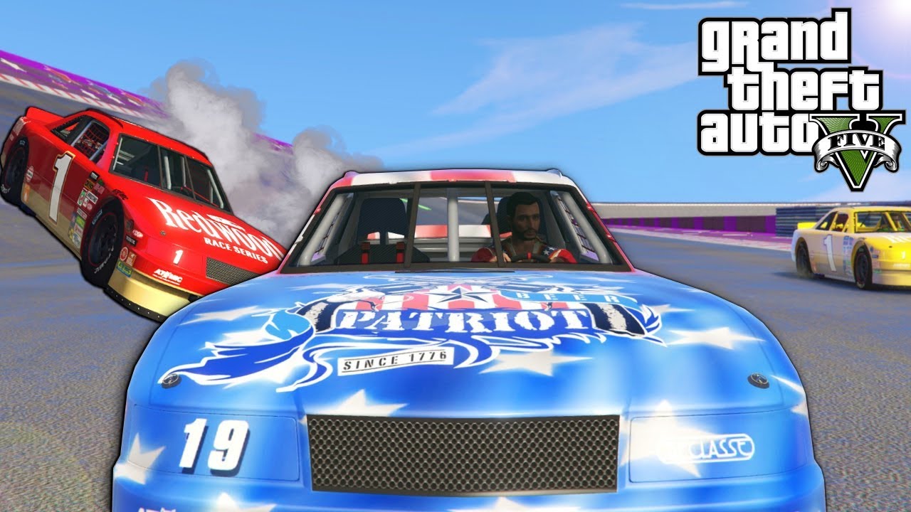 We Raced in a Nascar Stunt Race in GTA 5 Online! - GTA V Funny Moments