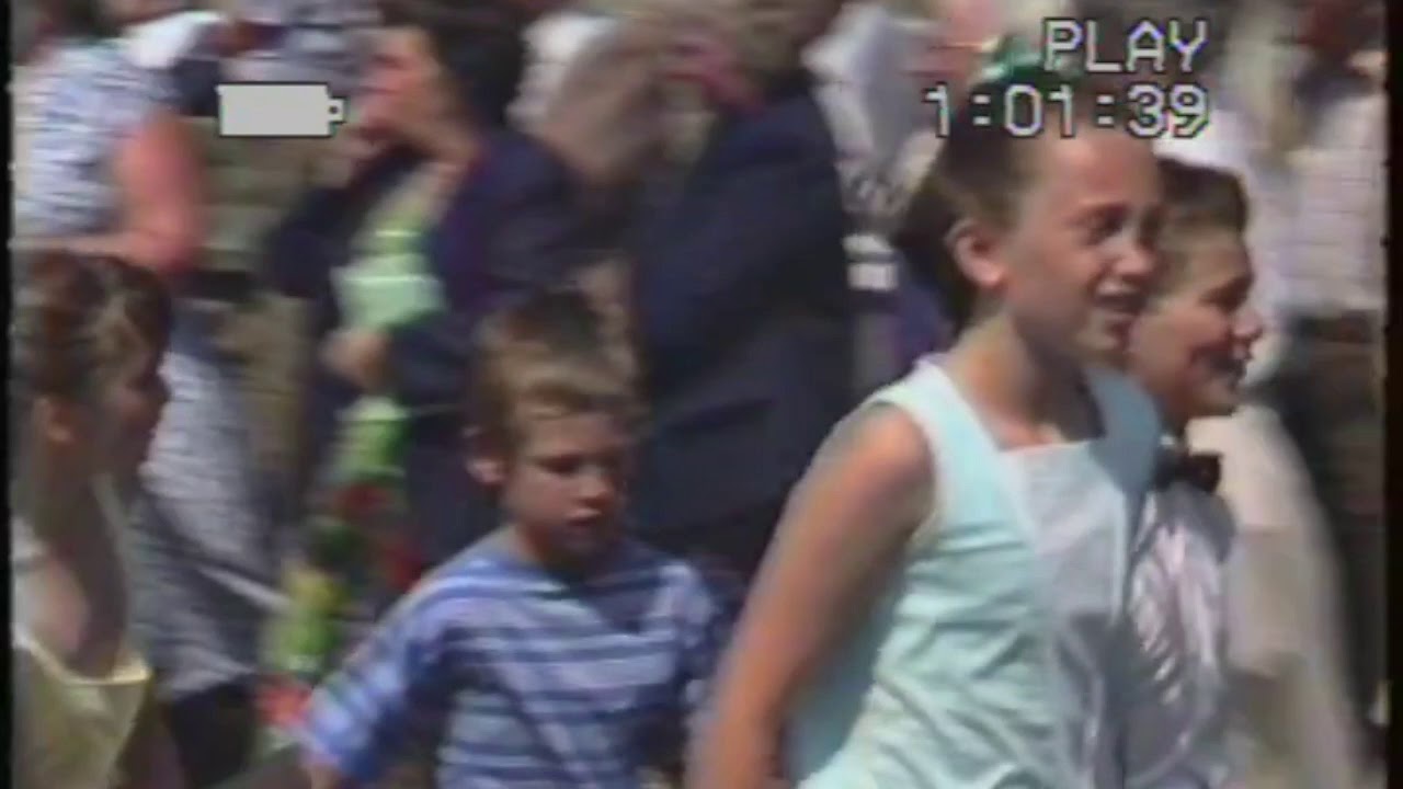 Crowan school tug of war and Praze Fair 1990