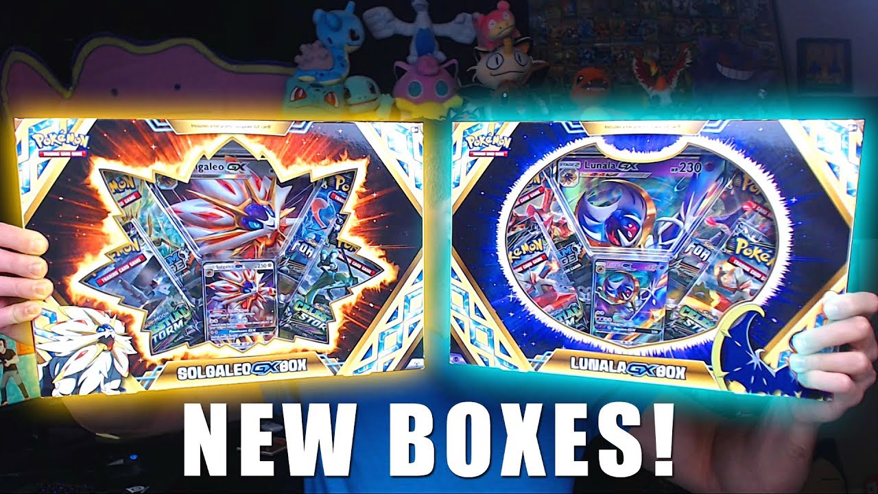 OPENING ALL NEW POKEMON CARDS BOXES! (Solgaleo GX and Lunala GX)
