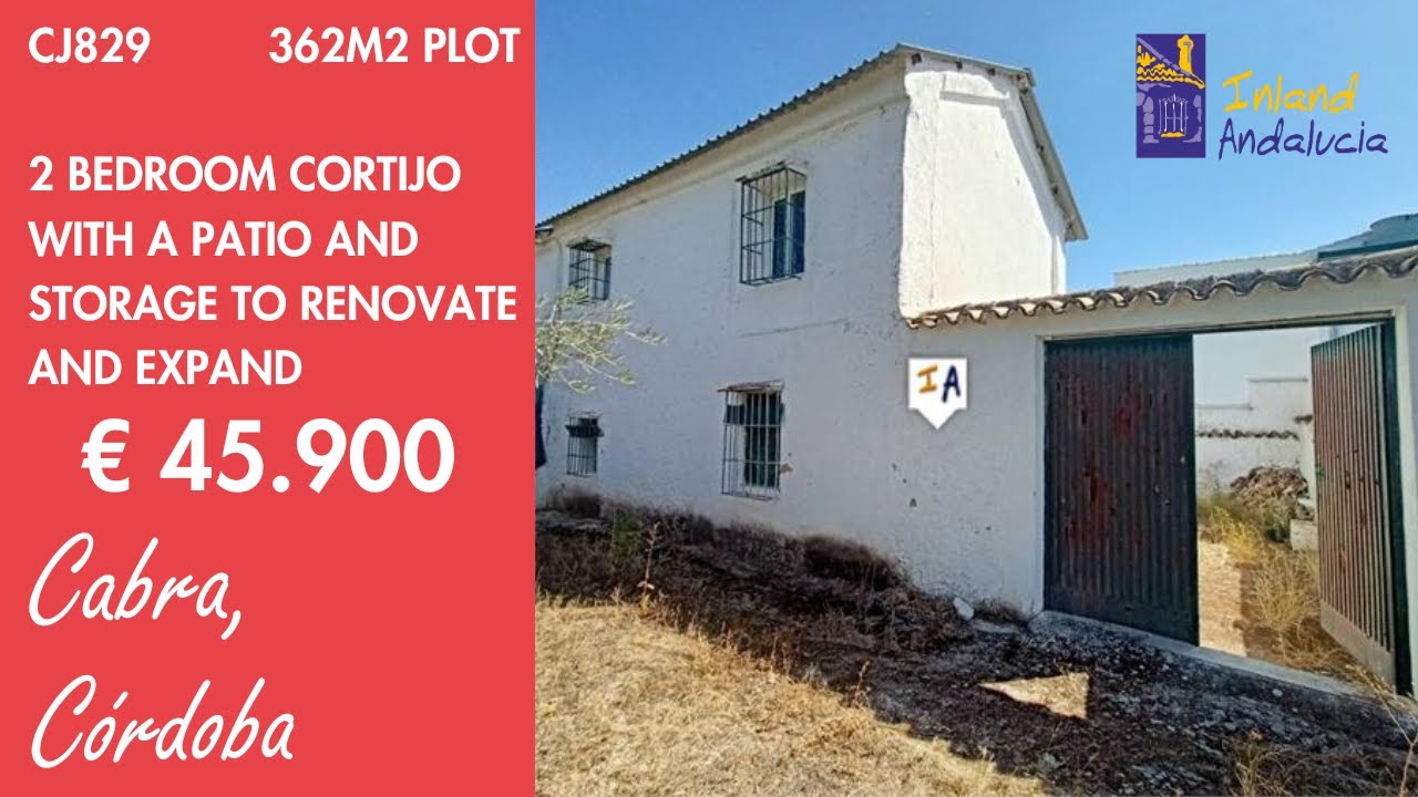 Under 46K, Cortijo on a 362m2 plot to renovate Property for sale in Spain inland Andalucia CJ829