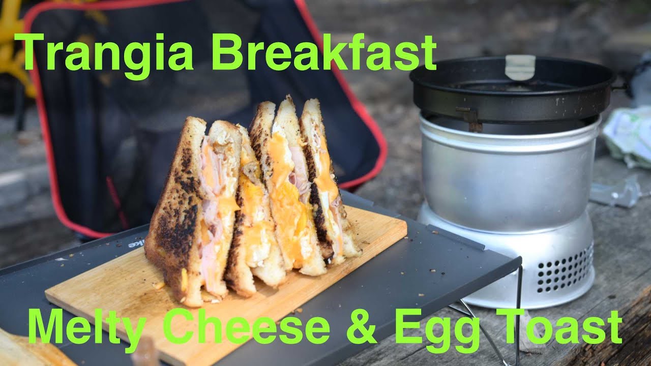 Trangia Outdoor Breakfast – Simlpe Toast with Egg, Ham & Cheese