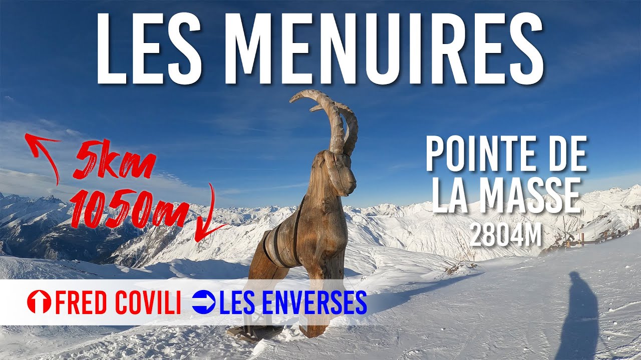 5km Long Run via Red and Blue Pistes 'Fred Covili' and 'Les enverses' in Les Menuires, Les 3 Vallées