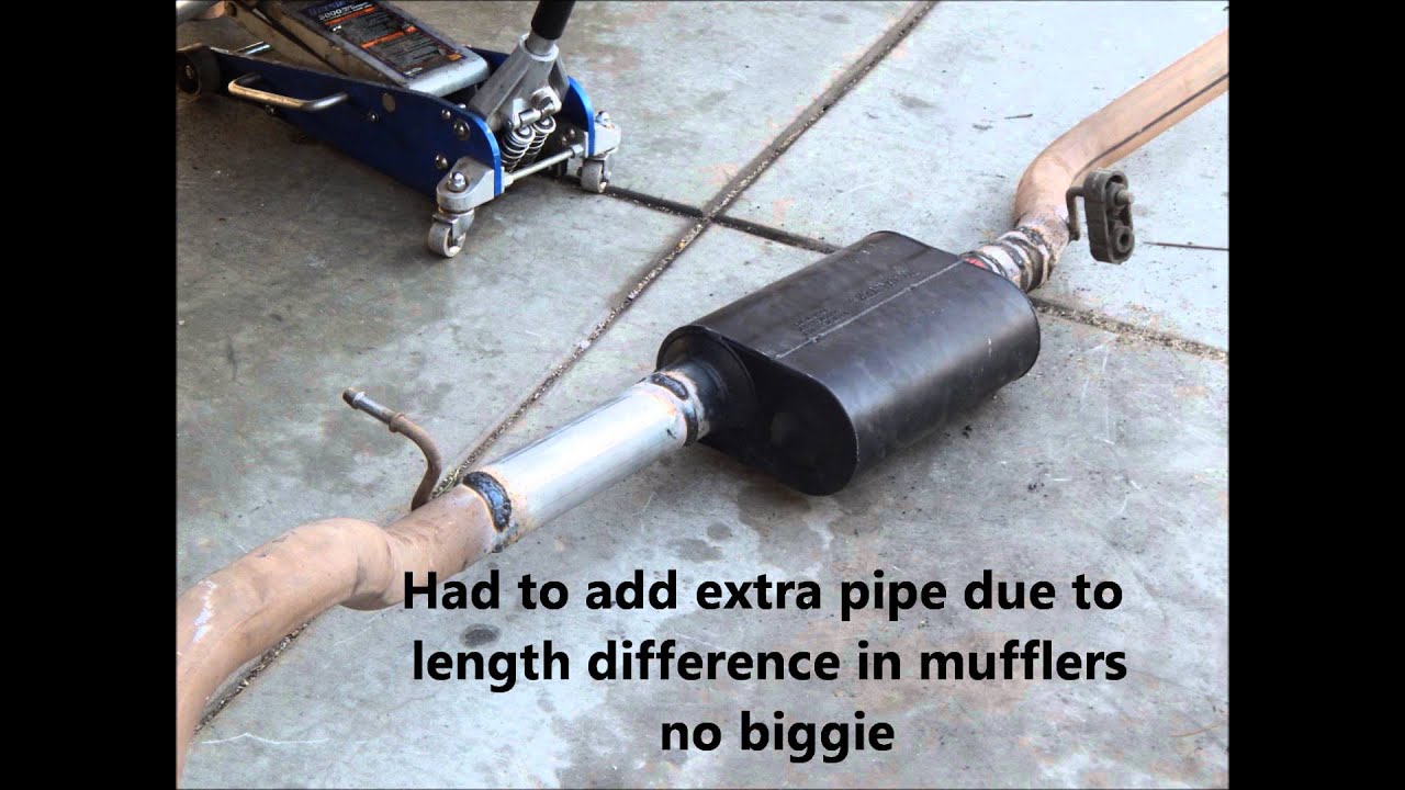 Silverado 4.8l Flowmaster Super 40 install before and After