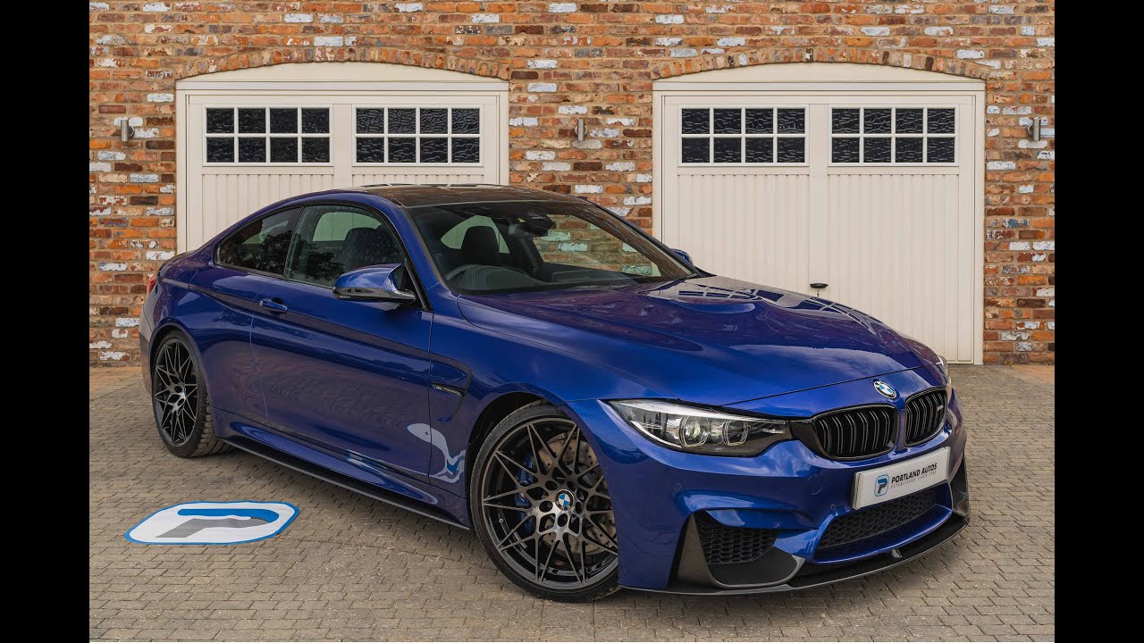 2020 20 BMW M4 COMPETITION IN SAN MARINO BLUE WITH BLACK LEATHER INTERIOR