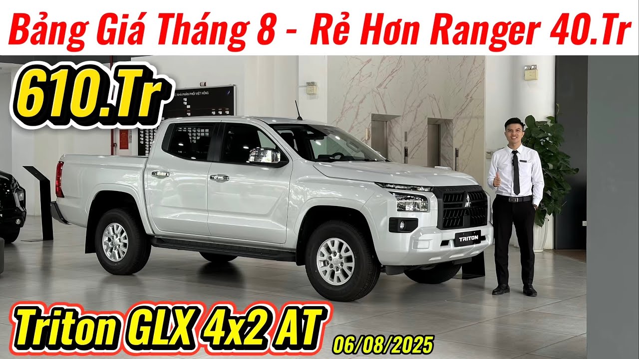 ✅Giá Xe Triton 2025 Bản GLX 4x2 AT Giảm Sâu Lăn Bánh Rẻ Hơn Ford Ranger Đến 40 Triệu | Giá Xe Việt