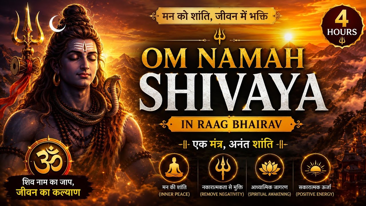 Om Namah Shivaya in Raag Bhairav | 4 Hours Deep Classical Shiva Meditation |SvaraVerse