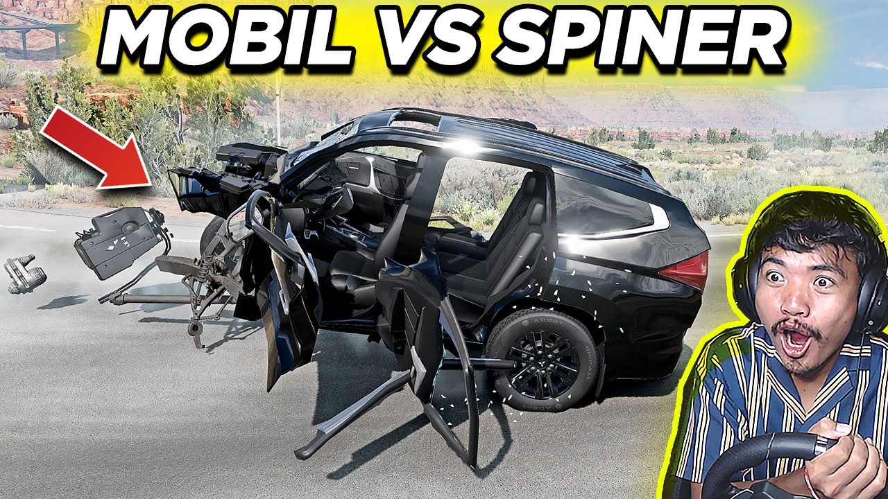 HANCUR TOTAL!! Mobil vs Jembatan vs Spinner 🚗💀-BeamNG Drive