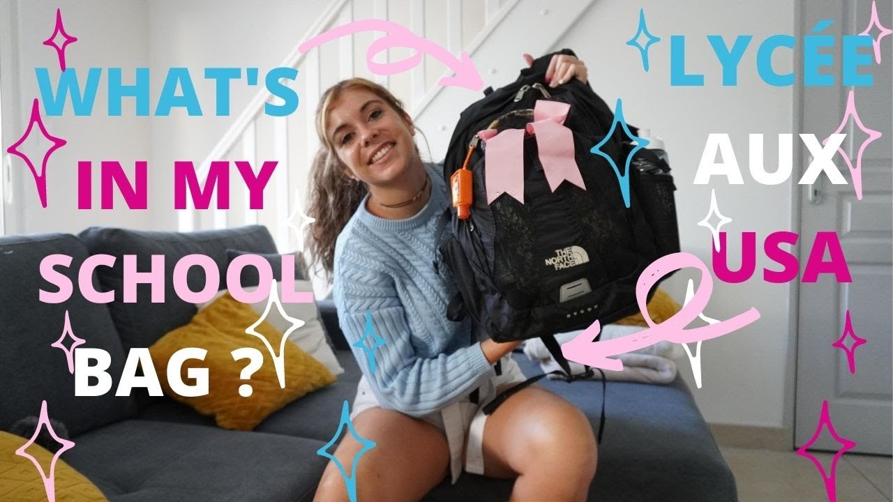 WHAT'S IN MY SCHOOL BAG : LYCÉE AUX USA 🇺🇸 /  Les bons plans de Laurine