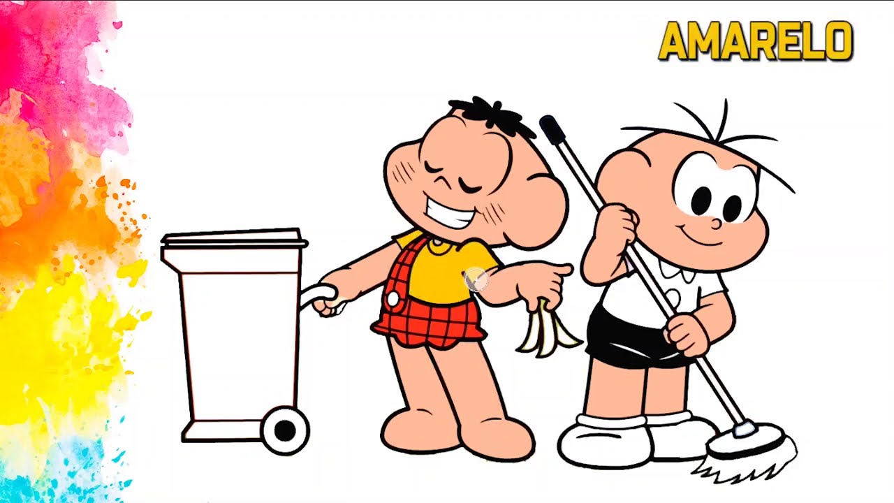 DESENHANDO E PINTANDO | CASCÃO E CEBOLINHA - TURMA DA MÔNICA