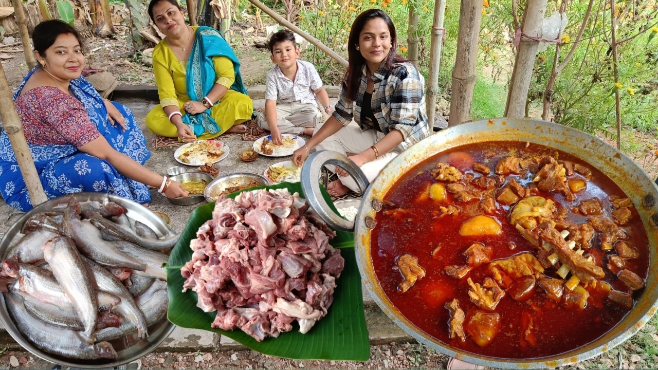 চিকেন পকোড়া,কাতলা কালিয়া,সরষে পাবদা, খাসির মাংস জমিয়ে আজ রান্না | Mutton Curry Recipe