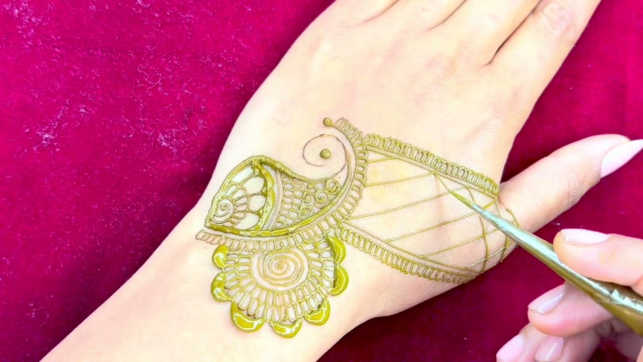 Very easy stylish Arabic mehndi design ||Mehndi design ||arabic mehndi ||beautiful design ||viral 