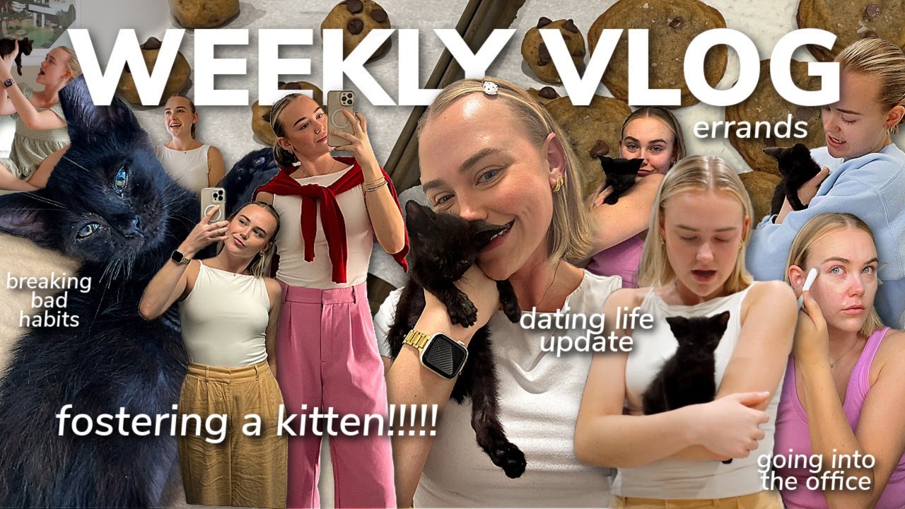 WORK WEEK IN MY LIFE: fostering a kitten, dating life update, errands, breaking bad habits