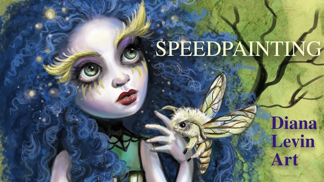 Moth Queen Time-Lapse Painting by Diana Levin