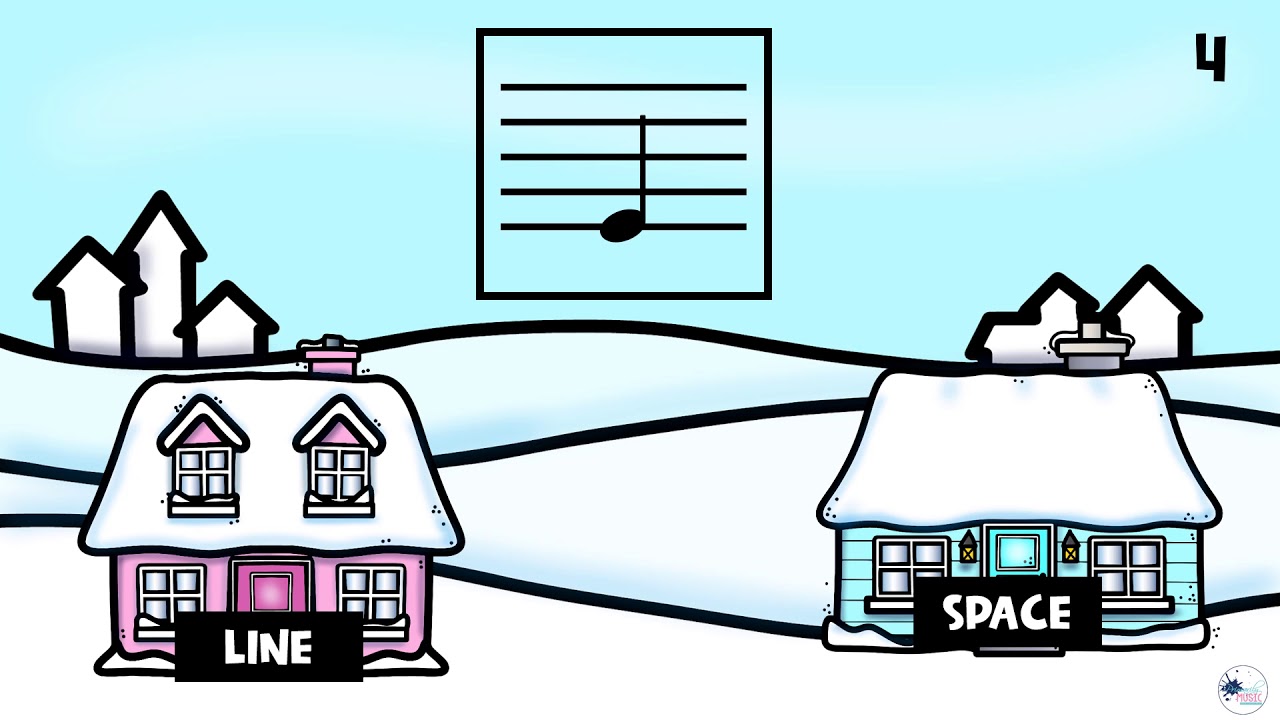 Winter Themed Line and Space Music Activity
