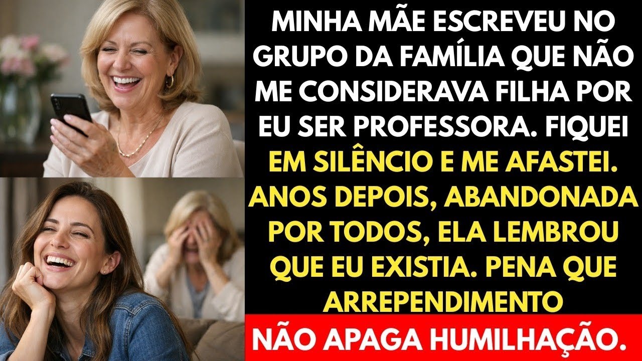 Minha mãe disse que não me considerava filha. Anos depois, quando lembrou de mim, já era tarde