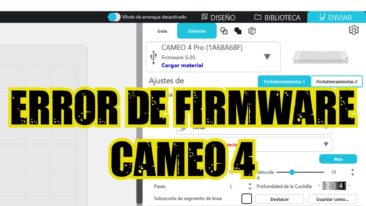 Error de Firmware Cameo 4