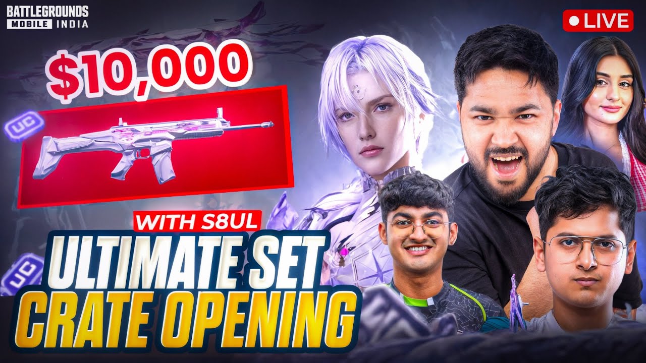 IRL New Ultimate Set + ScarL Crate Opening w S8UL @PAYALGAMING @MortaLyt @goblinbgmi Prime Ascendant