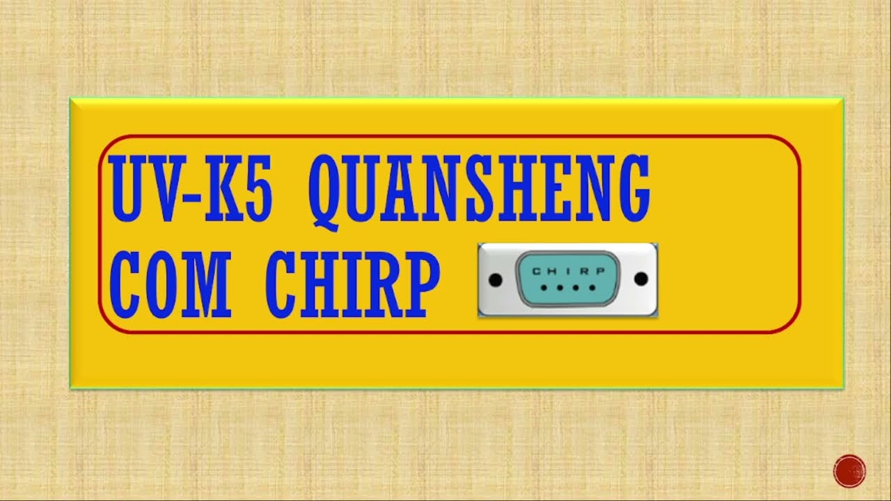 UV K5 COM CHIRP RADIO QUANSHENG.