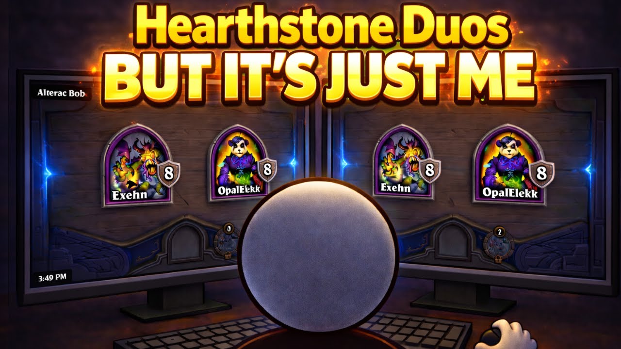 Playing Hearthstone Battlegrounds Duos by myself, high APM