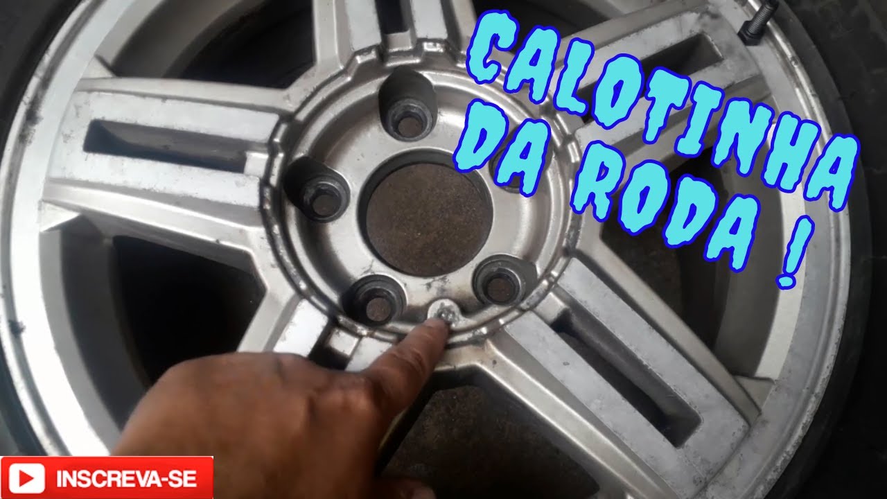 Roda com parafuso da calotinha quebrado
