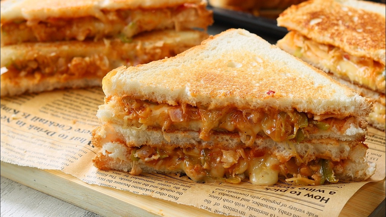 The Best Sandwich Recipe 😍Cheesy Chicken Sandwich